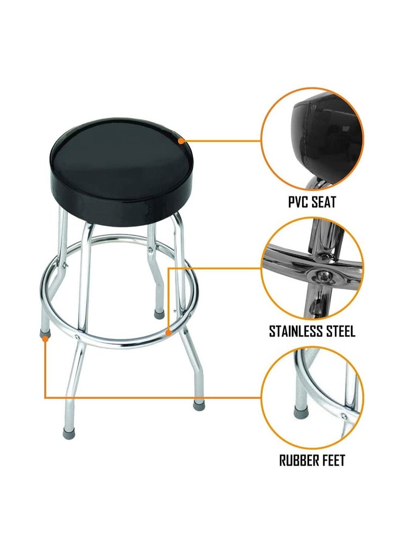 ROCKSAX Metallica Master of Puppets Bar Stool with Padded Swivel Seat, Chrome Legs and Footrest 76cm High x 52cm Diameter Officially Licensed Merchandise  - Image 2