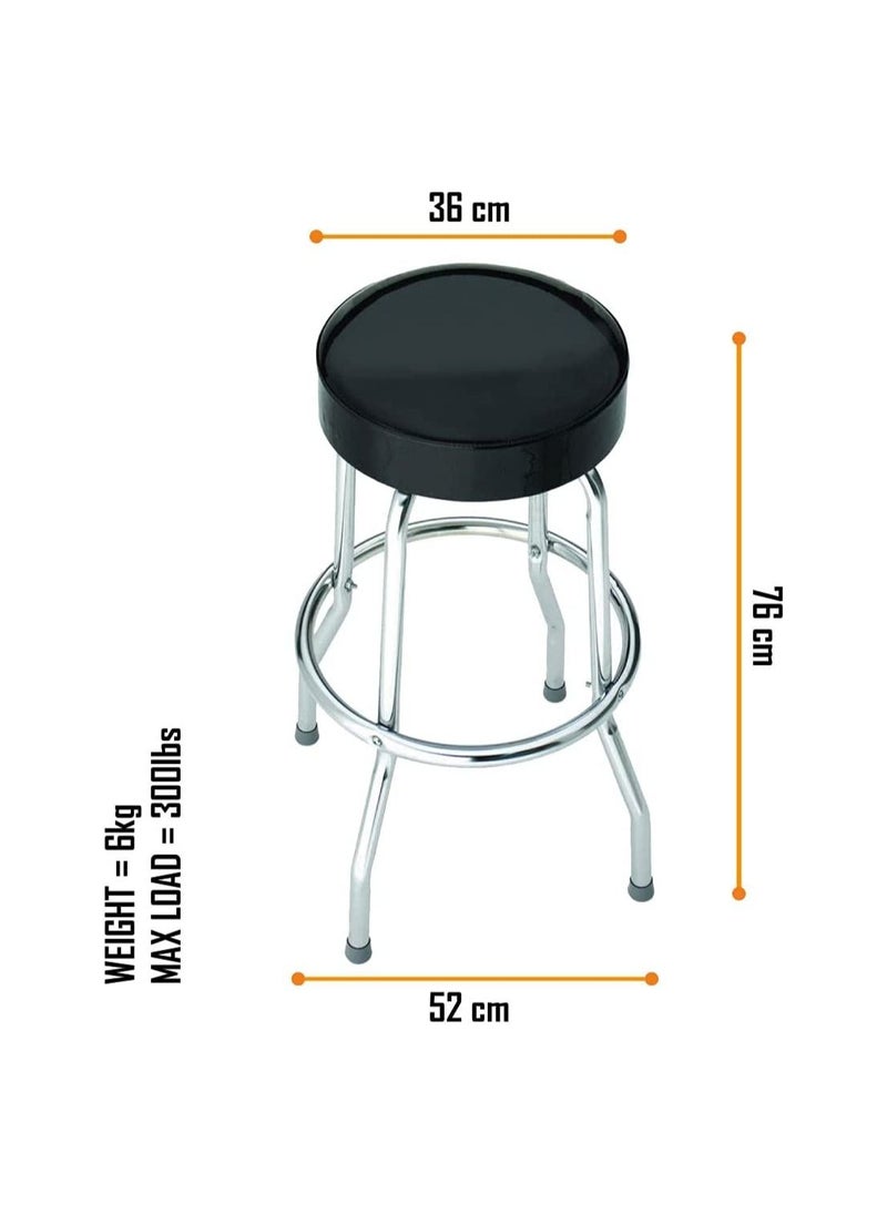 ROCKSAX Metallica Master of Puppets Bar Stool with Padded Swivel Seat, Chrome Legs and Footrest 76cm High x 52cm Diameter Officially Licensed Merchandise  - Image 3