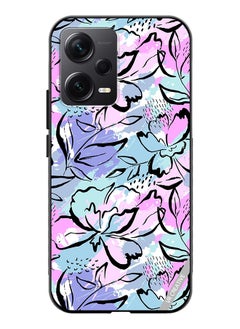Protective Case Cover For Xiaomi Redmi Note 12 Discovery Abstract Flowers Print Design Multicolour