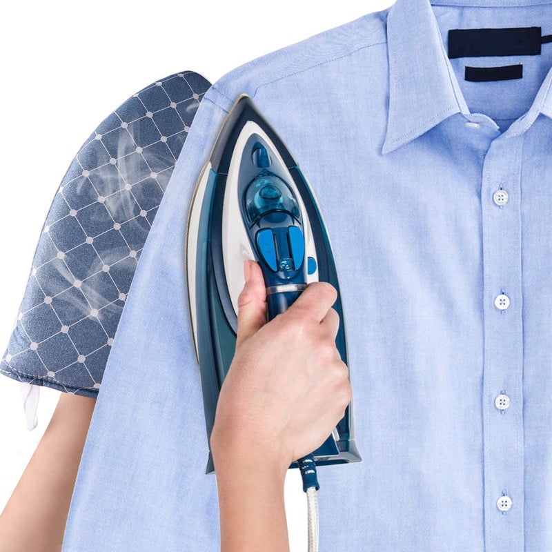 Swabs Handheld Ironing Board Handy Mini Iron Board Handheld Mini Ironing Board Handheld Thick Padding Waterproof Anti Steam Ironing Boards Garment Steamer Iron Gloves with Finger Loop 1 pcs - Image 3