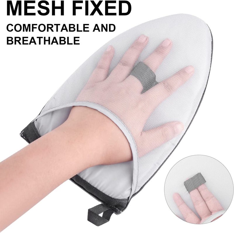 Swabs Handheld Ironing Board Handy Mini Iron Board Handheld Mini Ironing Board Handheld Thick Padding Waterproof Anti Steam Ironing Boards Garment Steamer Iron Gloves with Finger Loop 1 pcs - Image 4