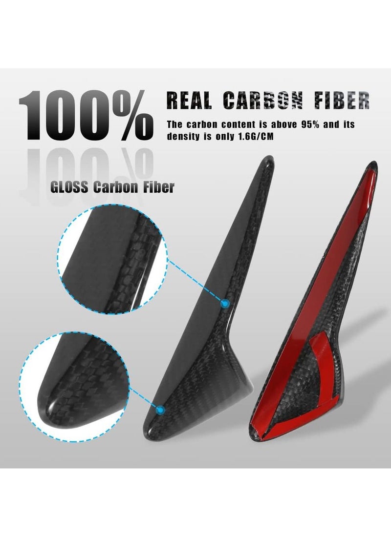 SYOSI - Tesla Turn Signal Side Camera Protection Cover for Model 3&Y, Real 3K Dry Carbon Fiber Side Camera Cover Accessories(2PCS, Gloss) - Image 1