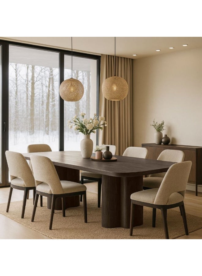 Baytonia Melissa Dining Table for 6 People - Brown - Image 1