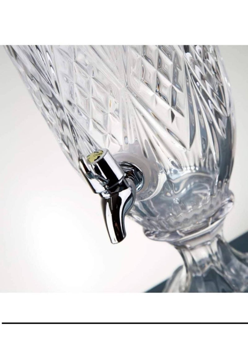 Dispenser Crystal Imported Osmanli Glass dispenser with glass cover from Luxurious heavy glass and acrylic faucet Dispenser Ramadan juice and drinks Because invitations honor you in front of your guests Very elegant and elegant Size 2 litres - Image 4
