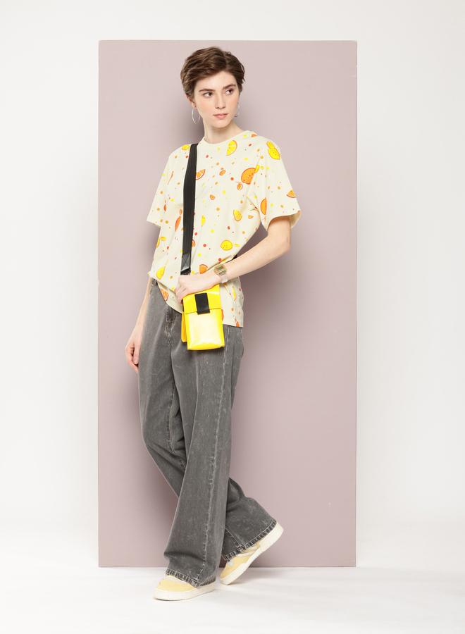 Dillinger Women Oversized Graphic Printed Oversized T-Shirt - Image 4