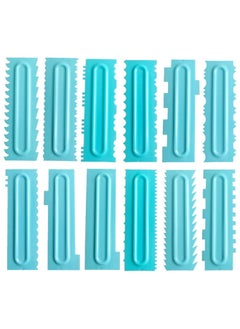 Generic 15款奶油刮板梳 塑料刮板翻糖蛋糕花纹造型工具套装烘焙工具-颜色:B9953—2  - Image 4