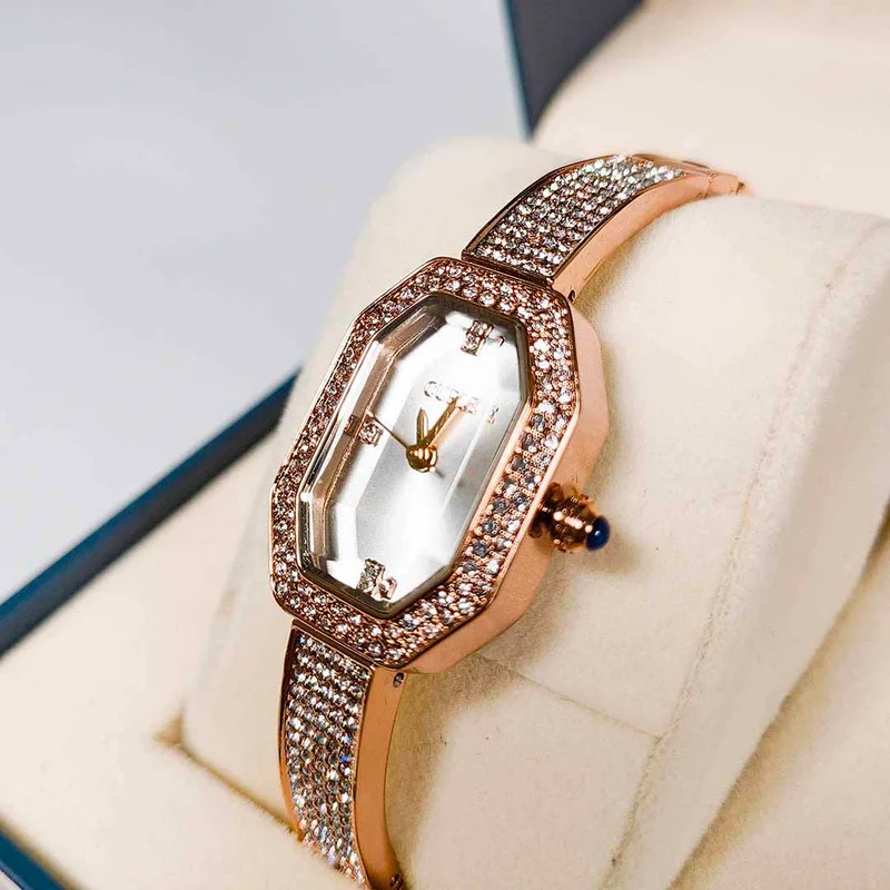 Cuple Womens Rose Gold Dial Analog Wrist Watch