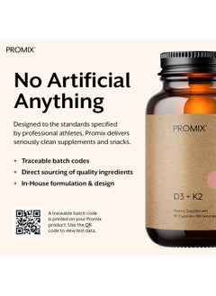ProMix Nutrition Promix Nutrition Vitamin D3 K2 5000iu supplement | MK4 & MK7 | Soy & Gluten Free - 90 count capsule  - Image 5