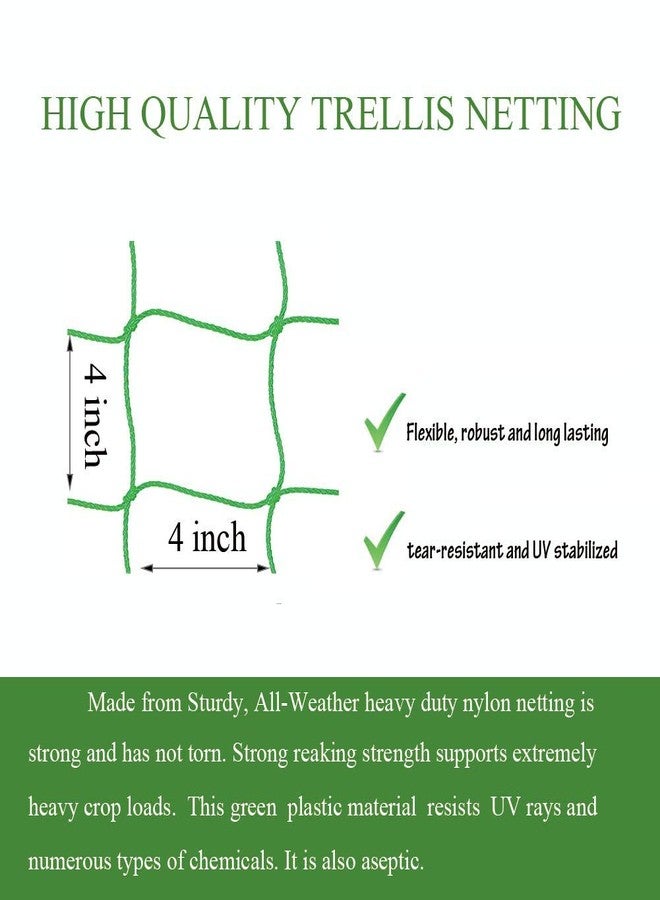 Miuezuth Trellis Netting for Climbing Plants - Heavy Duty Garden Trellis Netting for Cucumber, Vine, Fruits & Vegetables Tomato Plants Trellis Net, Climbing Vining Plants (32.8' x 6.6'Ft) - Image 3
