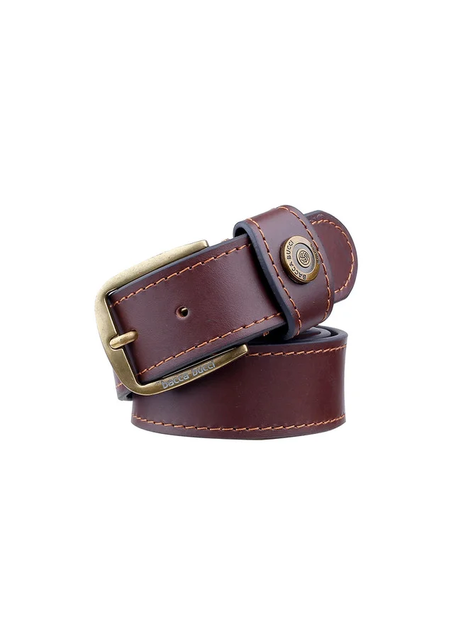 Bacca Bucci  Men's Maroon Leather Belt with Tang Closure for Men | Best Price UAE