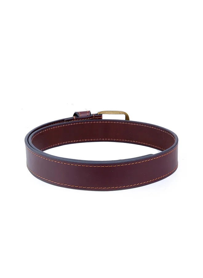 Bacca Bucci  Men's Maroon Leather Belt with Tang Closure for Men | Best Price UAE
