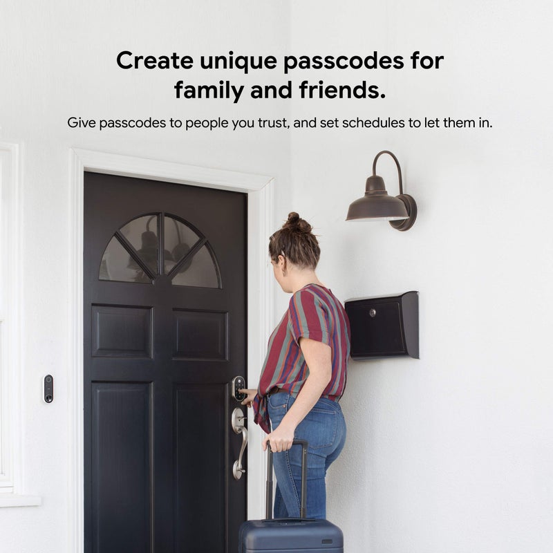 Google Nest x Yale Lock - Tamper Proof Smart Lock for Keyless Entry - Keypad Deadbolt Lock for Front Door - Black Suede - Image 4