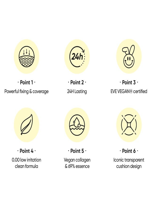 Amuse SEOUL Meta Fixing Cushion Foundation 02 NUDE | Peach | Matte, glow, long-lasting, double coverage, clean beauty, lightweight, natural look, foundation for sensitive skin, hydrating cushion - Image 5