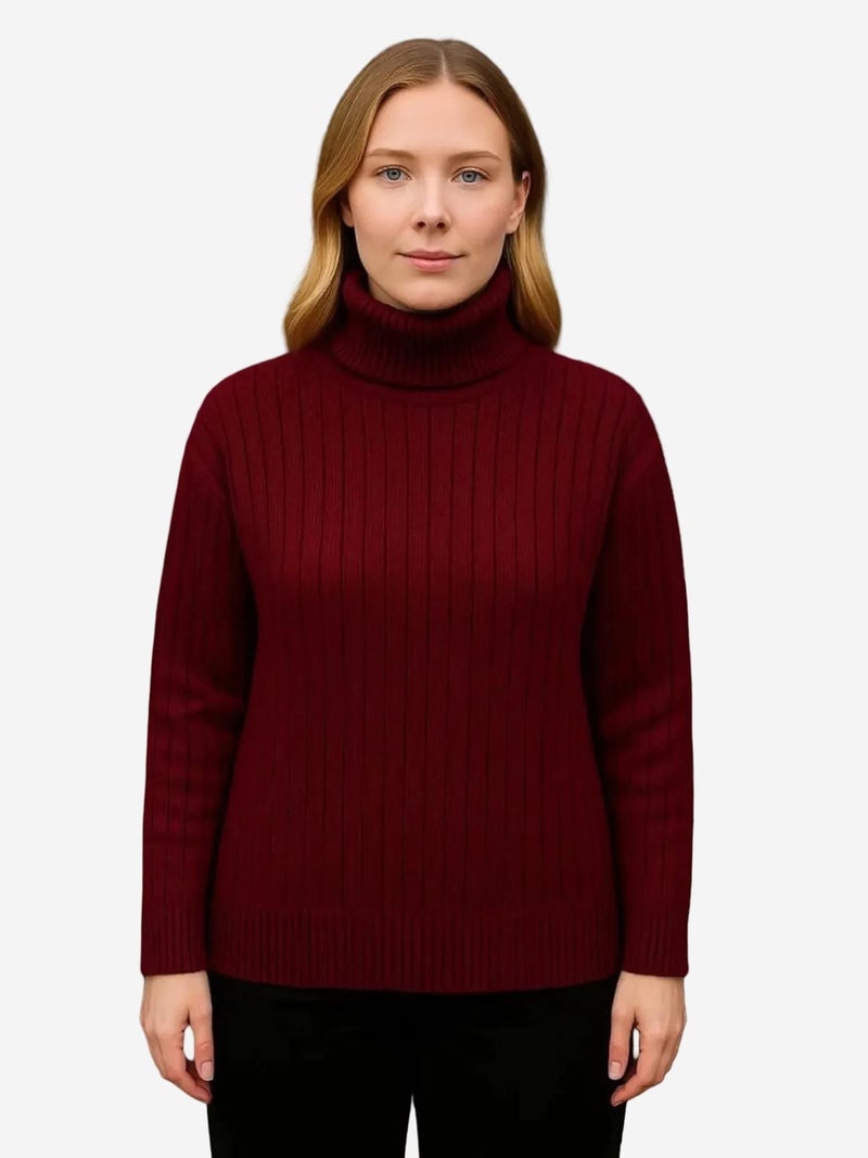 Jane's JANES Thick Ribbed Turtleneck Knit Sweater - Image 2