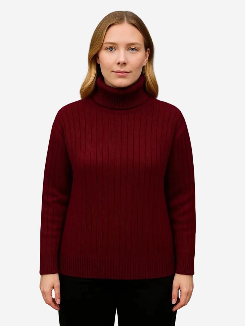 Jane's JANES Thick Ribbed Turtleneck Knit Sweater - Image 5