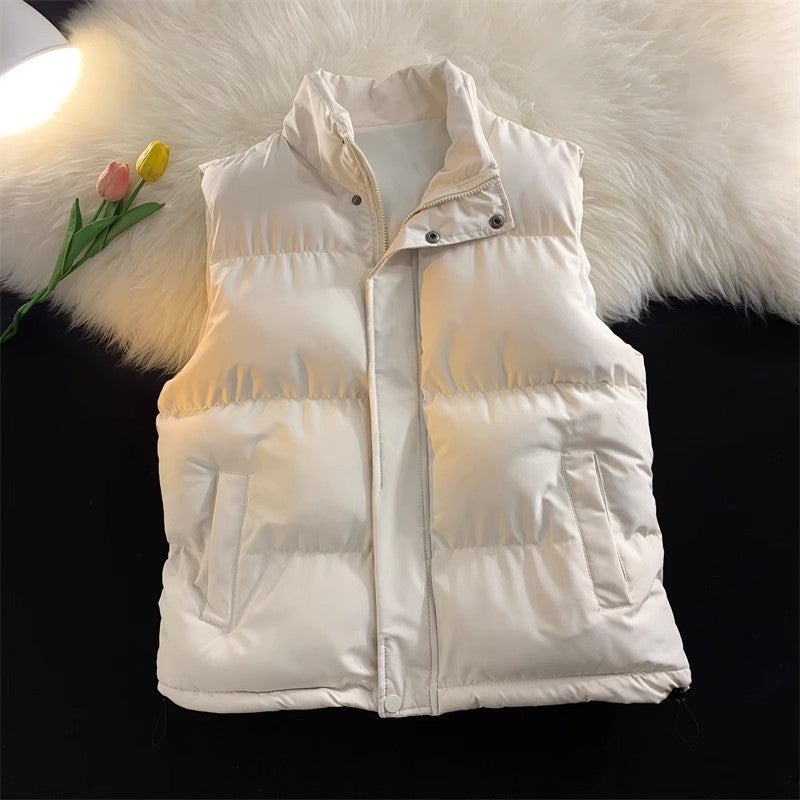 American Style Vests For Men And Women In Loose Trendy Brand Large Size Casual Vests Down Cotton Bread Jackets - Image 3