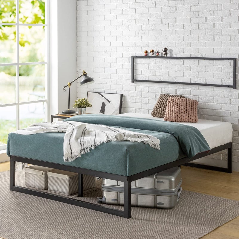 ZINUS Abel Metal Platform Bed Frame Mattress Foundation with Steel Slat Support No Box Spring Needed Easy Assembly King