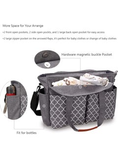 Gonice Bag with Cup Holder, Multi-Function Baby Bag, Travel Diaper Bag for Mom and Dad, Baby Diaper Bag Tote, Large Capacity and Stylish Organizer for Baby Care  - Image 4