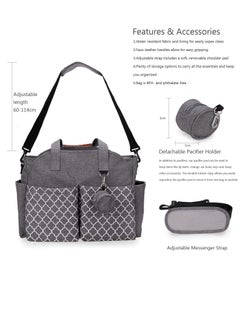 Gonice Bag with Cup Holder, Multi-Function Baby Bag, Travel Diaper Bag for Mom and Dad, Baby Diaper Bag Tote, Large Capacity and Stylish Organizer for Baby Care  - Image 5