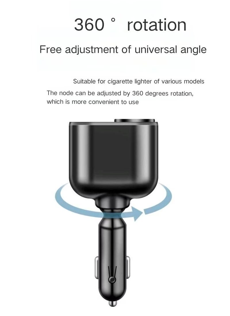 Generic - 66W Super Fast Car Charger Fast Charging 3 Port USB Car Power Adapter With 66W USB C Cable Car Fast Charger Plug For Steam Deck Macbook Laptops Tablets iPhone 16 15 Series Samsung Galaxy Xiaomi Black - Image 1
