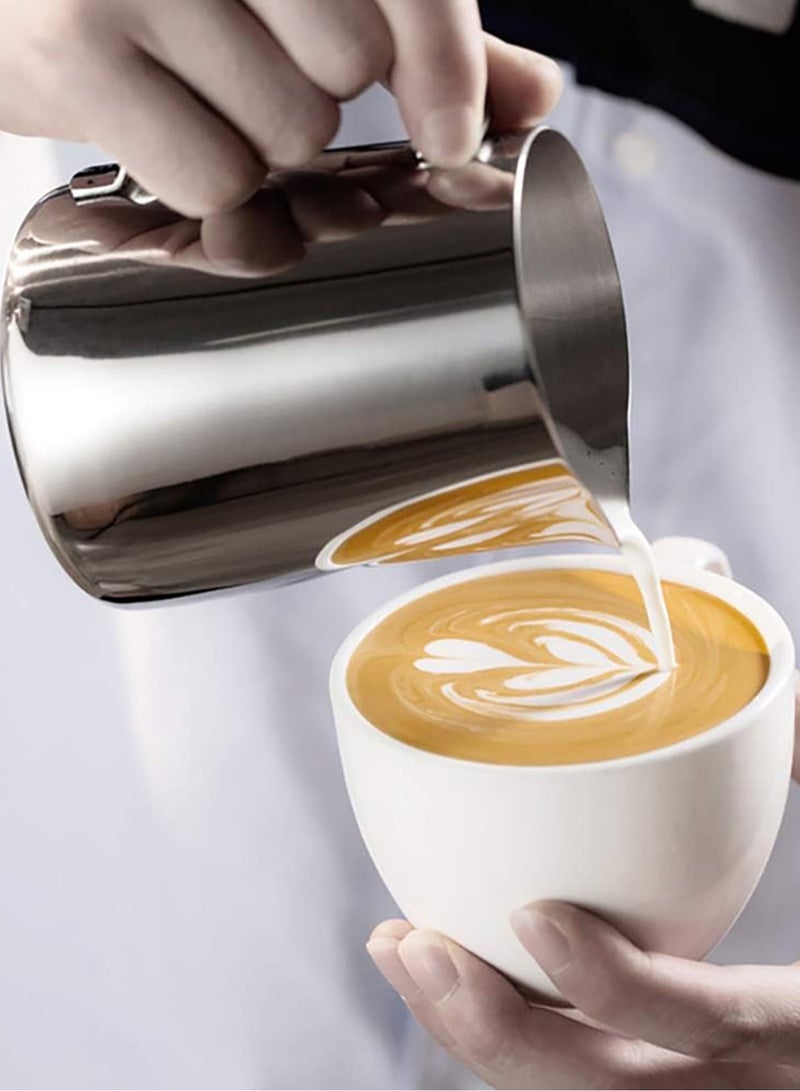 Manji Milk Creamer Frothing Pitcher Stainless Steel Coffee Cup Jug Latte Espresso Steaming Cappuccino Cup - Image 2