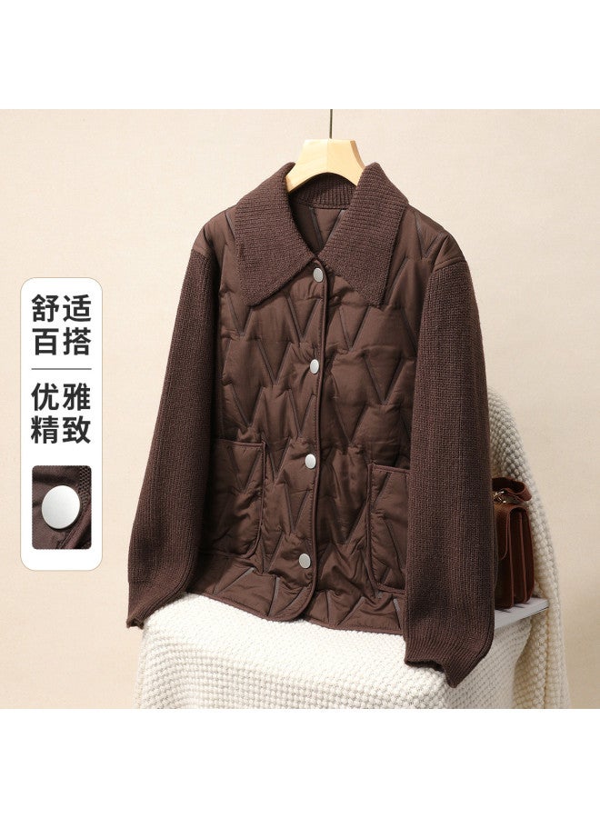 Fapai Warm And Slim-fitting Turn-down Collar Cotton Coat For Autumn/winter, Versatile Daily Commute Cardigan Jacket - Image 2