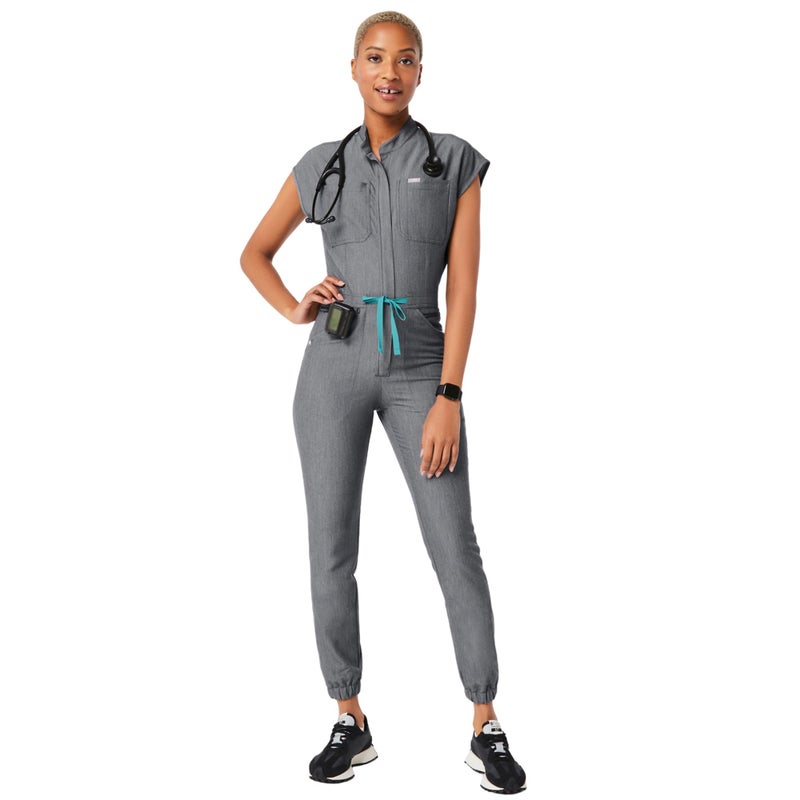 FIGS Women's Rafaela Cargo Jogger Scrubjumpsuit - Graphite XS - Image 1