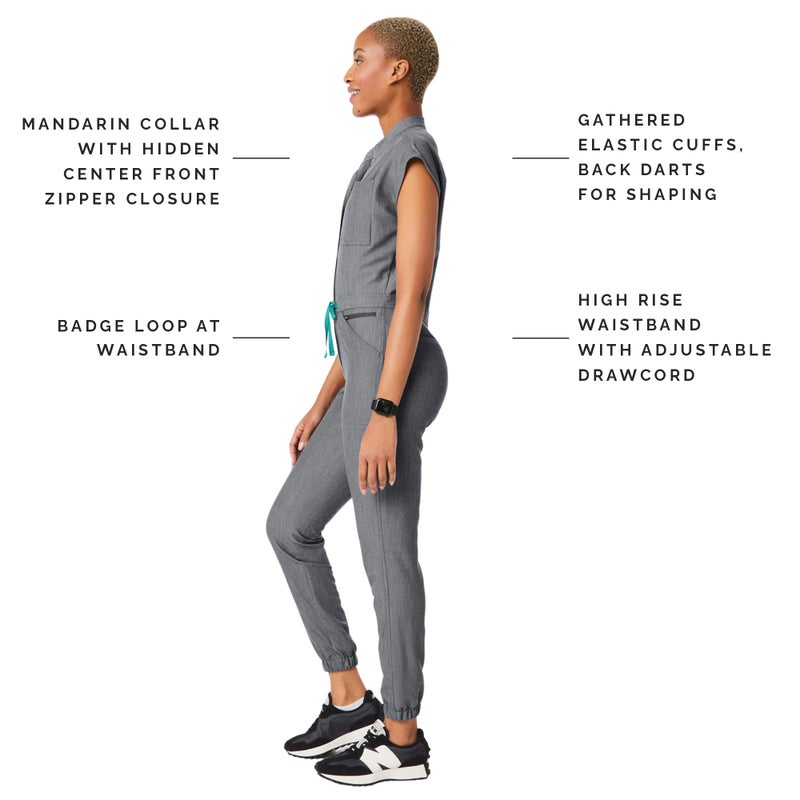FIGS Women's Rafaela Cargo Jogger Scrubjumpsuit - Graphite XS - Image 2
