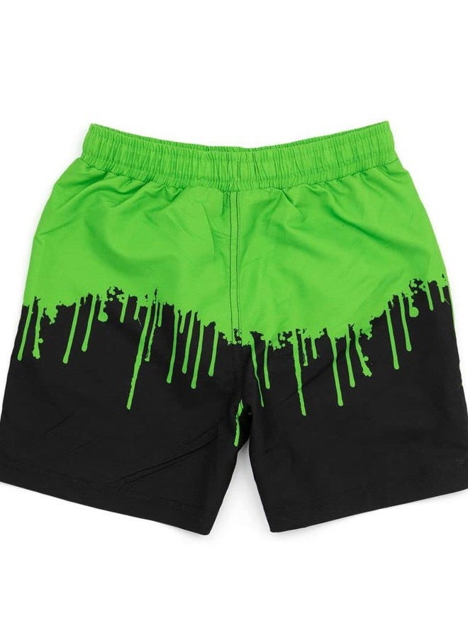 Teenage Mutant Ninja Turtles Boys Swim Shorts | Kids Graphic Swimming Pants | TMNT Drawstring Waistband Swimwear Trunks Black  - Image 3