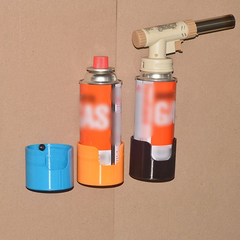 White Round Plastic Wall Mounted Storage Box For Gas Canisters And Cleaning Bottles - Image 2