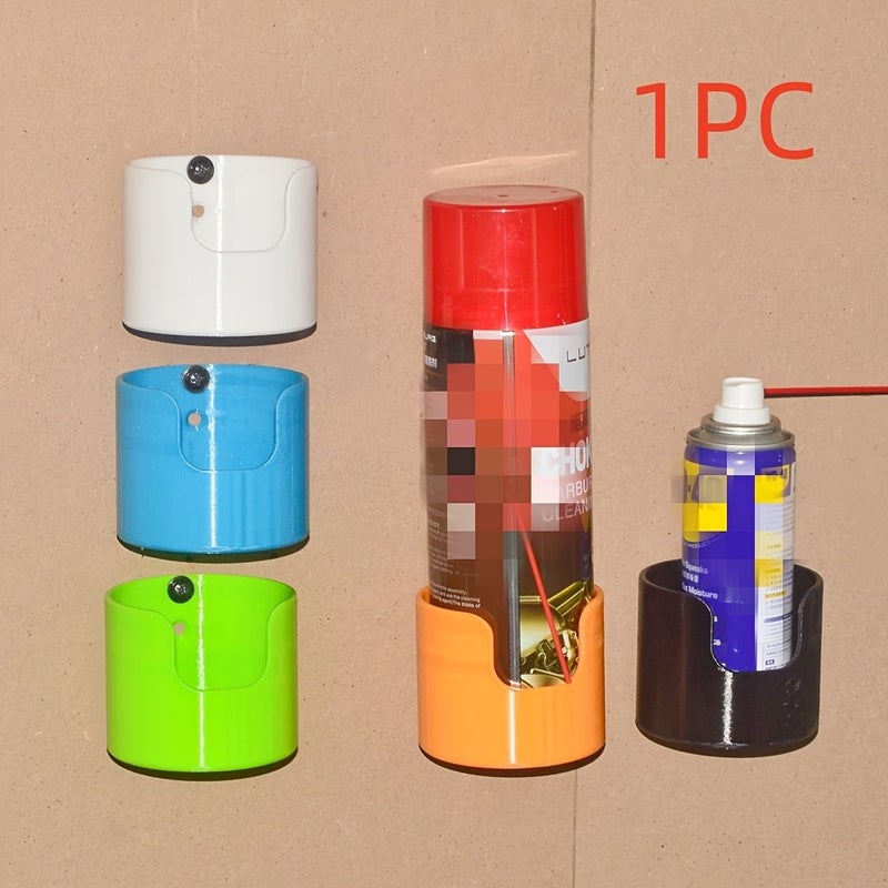 White Round Plastic Wall Mounted Storage Box For Gas Canisters And Cleaning Bottles - Image 4