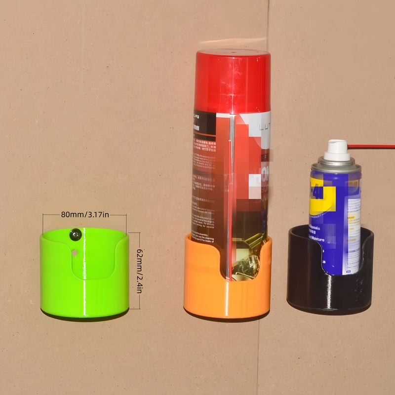 White Round Plastic Wall Mounted Storage Box For Gas Canisters And Cleaning Bottles - Image 3