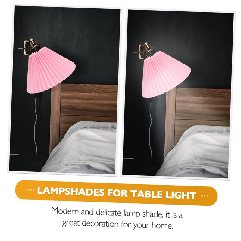 Pleated Fabric Lampshade Pendant Light Cover For Bedroom And Living Room Soft Warm Lighting - Image 4