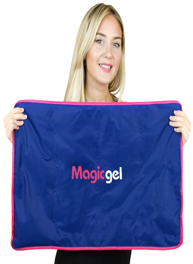 Magic Gel Extra Large & Reusable Ice Pack (15 x 23.5 inches, XL) for Maximum Back and Full Body Pain Relief from Injuries, Swelling, Bruises, Sprains | Ice Blanket for Sleeping & Physical Therapy | By Magic Gel