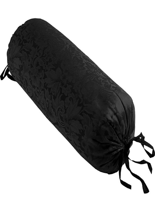 Hugger Mugger Silk Yoga Neck Pillow - Black - Organic Buckwheat Hull Filling, Comfortable Neck Support, Can be Chilled in Freezer - Image 1