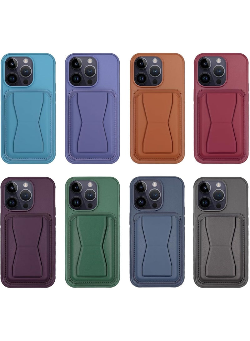 DUSALA iPhone 13 Pro Max Case Cover Shockproof Back Card Storage & built-in Kickstand Case PU leather for a stylish look Back Cover For iPhone 13 Pro Max 6.7-inch - Image 5