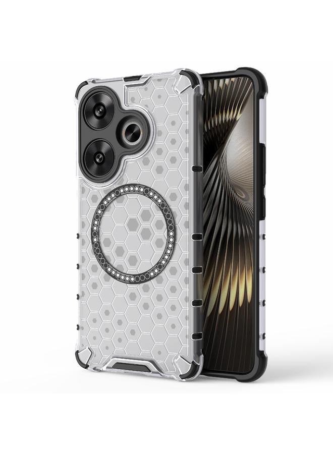 Case For Xiaomi Redmi Turbo 3 Honeycomb Magnetic Ring Shockproof Phone Case