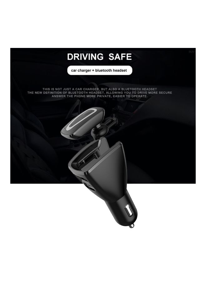 NIBEMINENT C22 Car Charger With Bluetooth In-Ear Headphone Black - Image 5