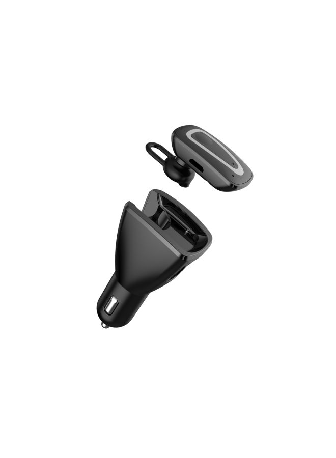 NIBEMINENT C22 Car Charger With Bluetooth In-Ear Headphone Black - Image 3