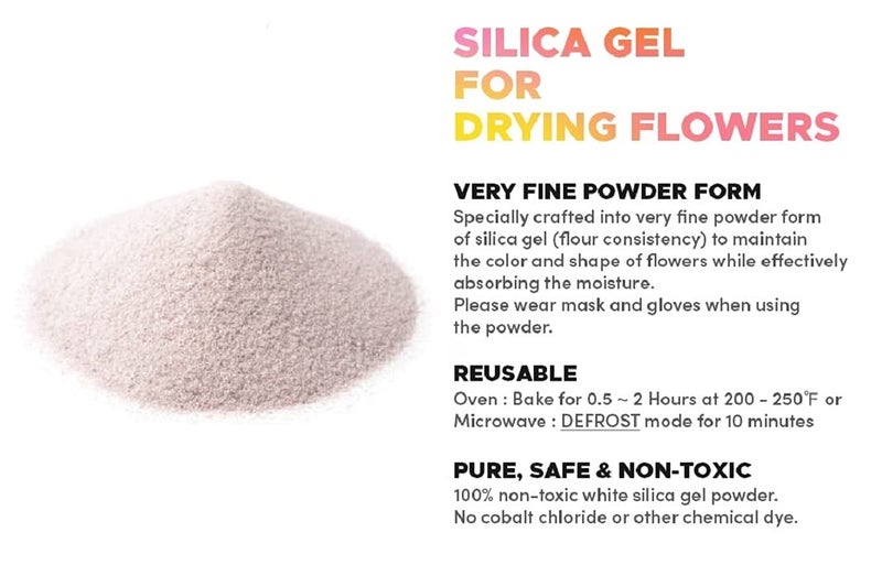 R H LIFESTYLE Silica Gel for Drying Flowers for Resin Art Desiccant Silica Powder Flower Preservation Gel Moisture Absorber Silica Beads Flower 750 Grams - Image 2