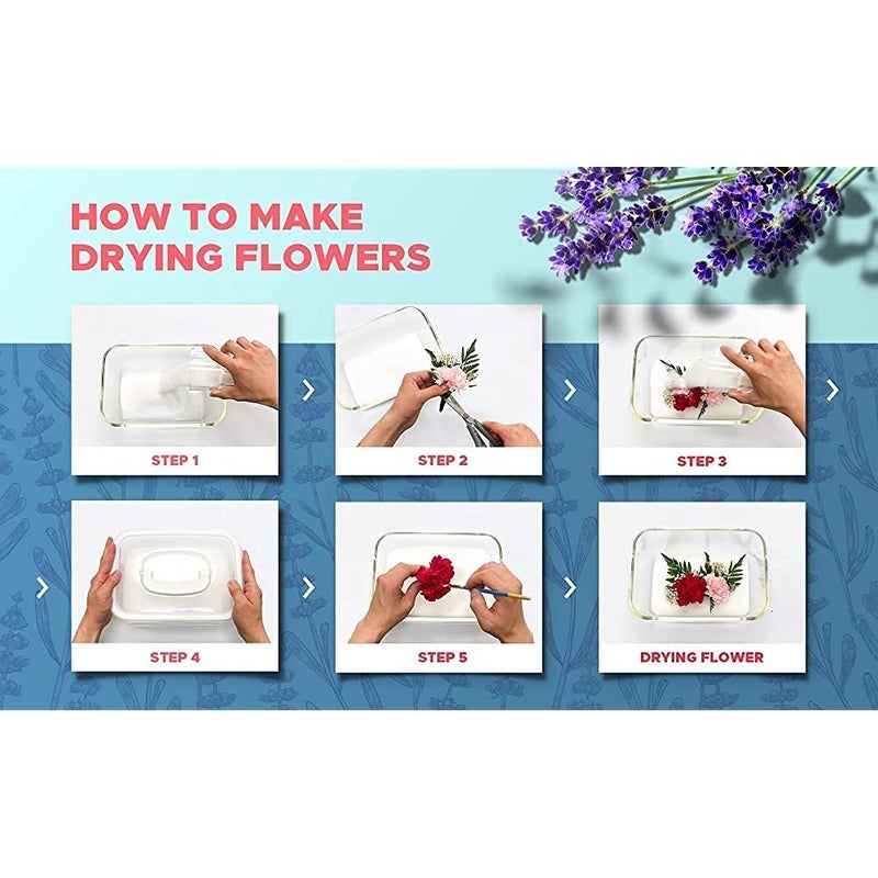 R H LIFESTYLE Silica Gel for Drying Flowers for Resin Art Desiccant Silica Powder Flower Preservation Gel Moisture Absorber Silica Beads Flower 750 Grams - Image 3