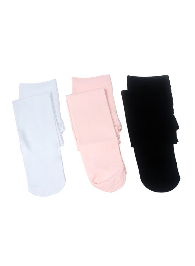 Aiwuge Aiwuge Children's Dance Tights, Thin Spring And Autumn Style, Girls' 3-pair Set, Specialized Dance Socks, Leggings, Stockings, Size L  - Image 5