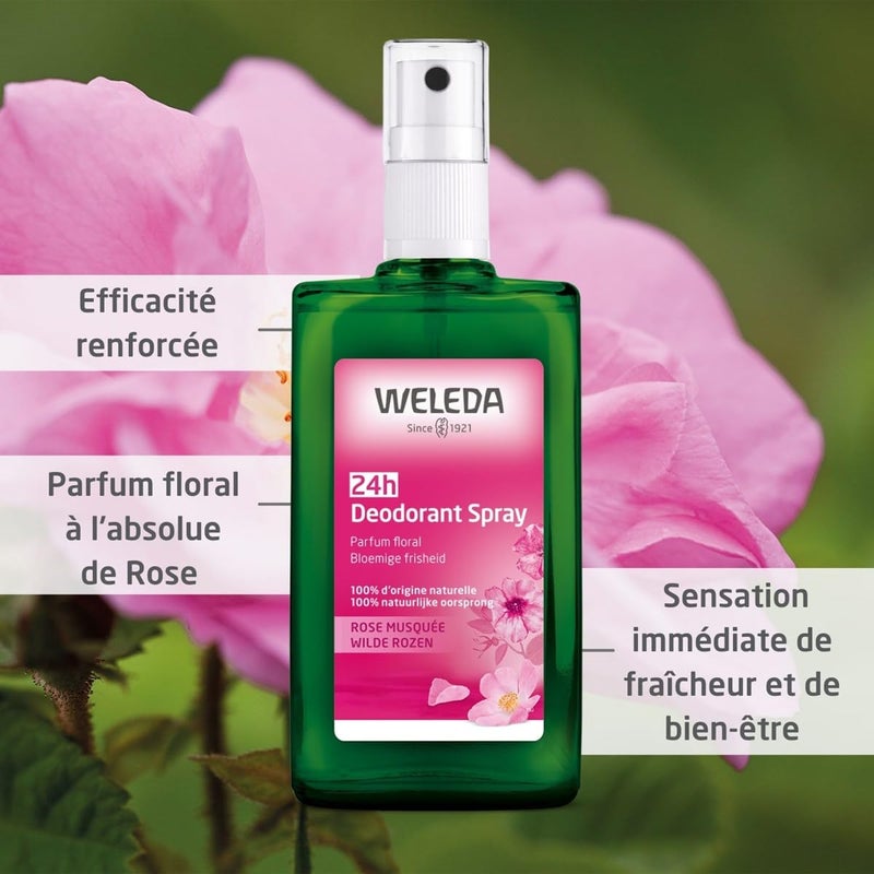 Weleda Deodorant Spray, Wild Rose, 3.4 Oz, 3.4 Ounces - Image 2