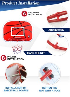JSAITOYS Home Sport Shooting Play Movable Height 1.6m Basketball Hoop Stand Indoor Toys For Children  - Image 4