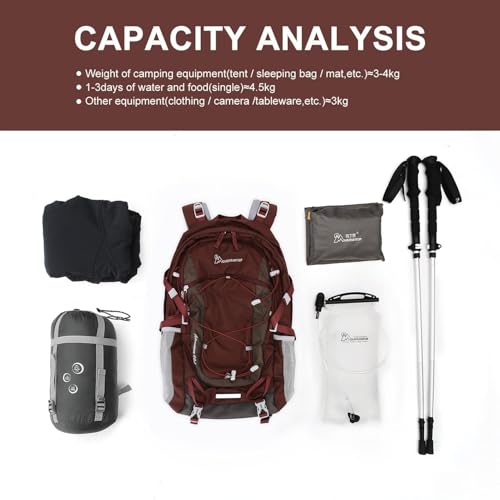 MOUNTAINTOP 25L/40L Hiking Backpack,Lightweight Travel Backpack for Men Women Outdoor Backpacking, Camping - Image 4