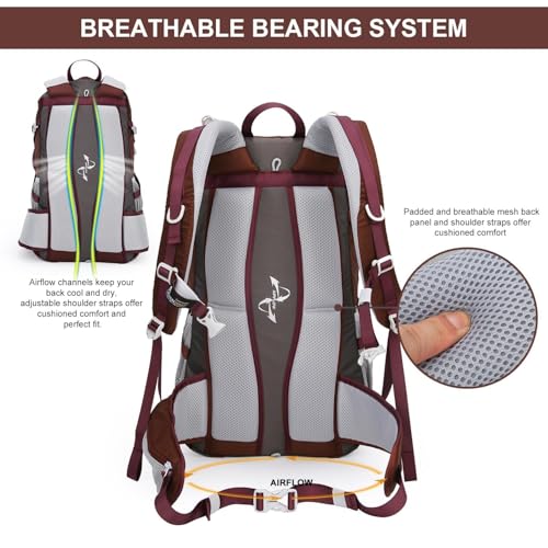 MOUNTAINTOP 25L/40L Hiking Backpack,Lightweight Travel Backpack for Men Women Outdoor Backpacking, Camping - Image 5
