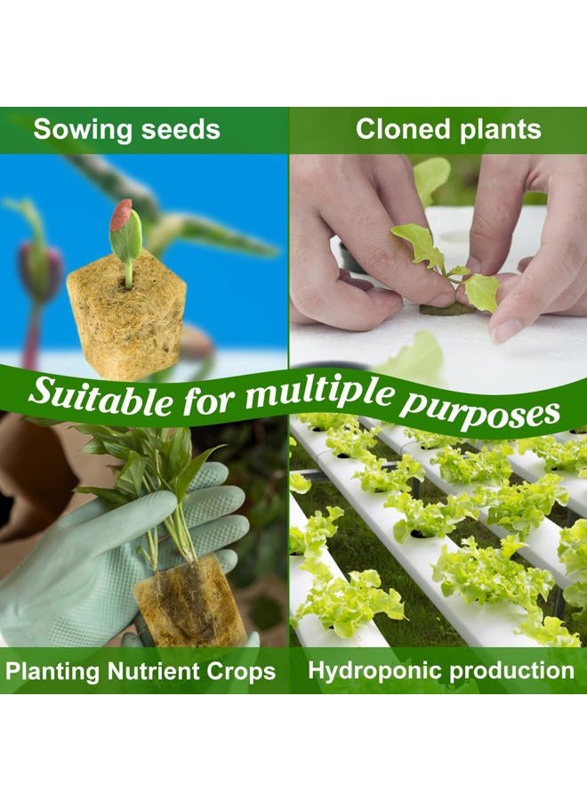 JolliKids 600 Pieces 1'' Rockwool Cubes for Hydroponics, Rock Wool Planting Cubes with 10 Plant Name Tags Rockwool Starter Plugs Mini Blocks for Soilless Cultivation Seedlings Cutting - Image 5