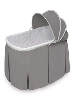 Badger Basket Toy Doll Bed With Rocking Base And Storage Basket For 20 Inch Dolls White/Gray  - Image 1
