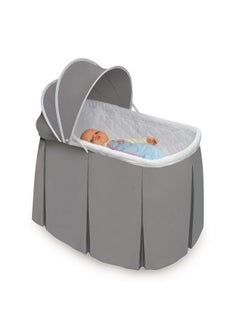 Badger Basket Toy Doll Bed With Rocking Base And Storage Basket For 20 Inch Dolls White/Gray  - Image 5
