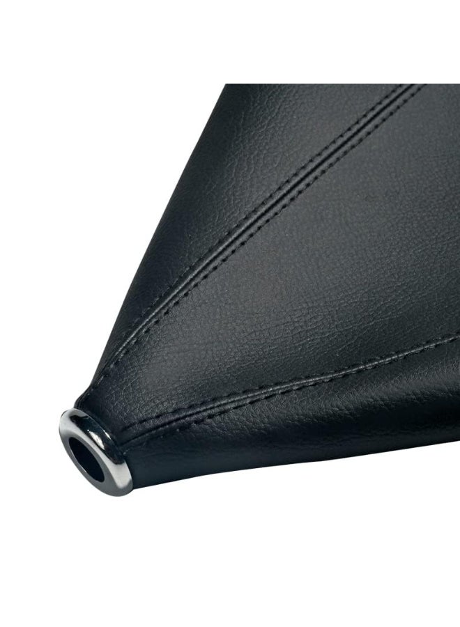 شابية غطاء غبار لمقبض ناقل الحركة للسيارة، جلد صناعي، مناسب لمعظم السيارات والشاحنات وسيارات الدفع الرباعي (أسود مع خياطة سوداء) - Image 5